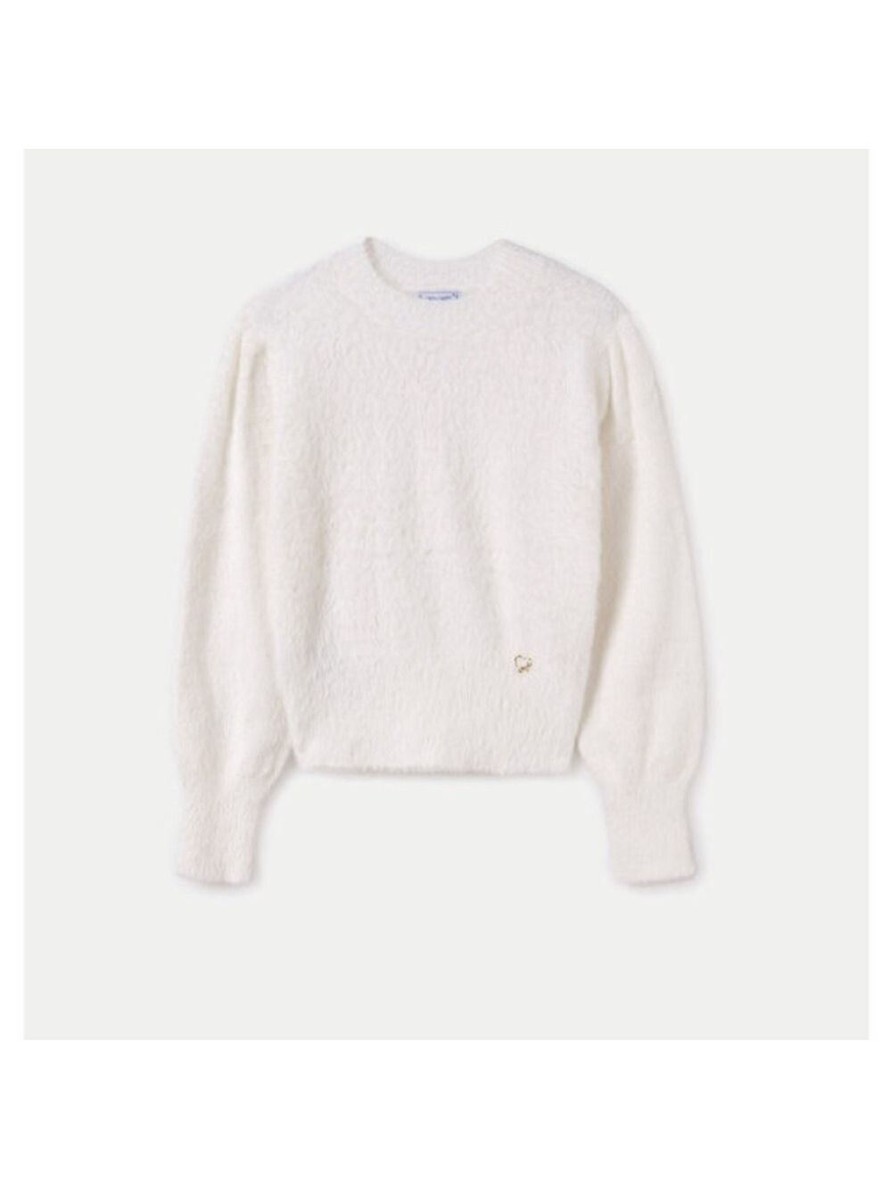 Mayoral Kids' White Textured Sweater